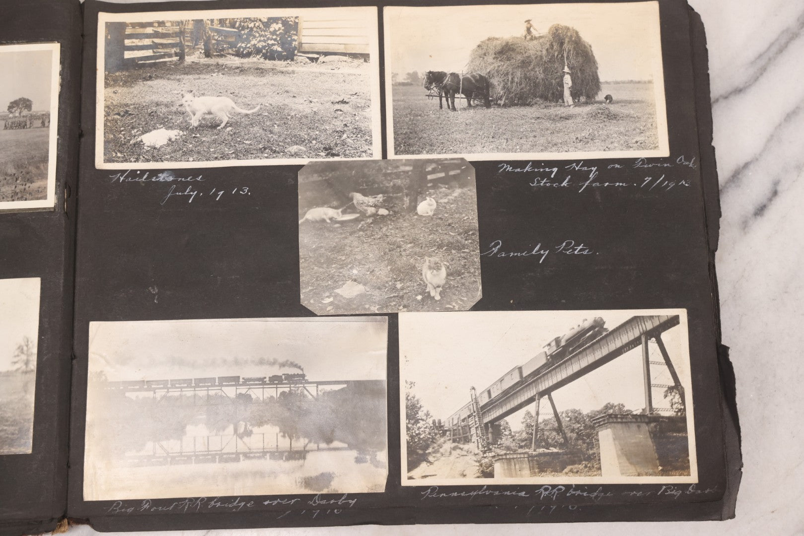 Lot 006 - Important Antique Snapshot Photo Album With 500+ Photographs Depicting American Life Leading Up To World War I, Ohio State University 1913, Great Flood Of 1913, Camp Taliaferro Flight Training, And European Service 1918