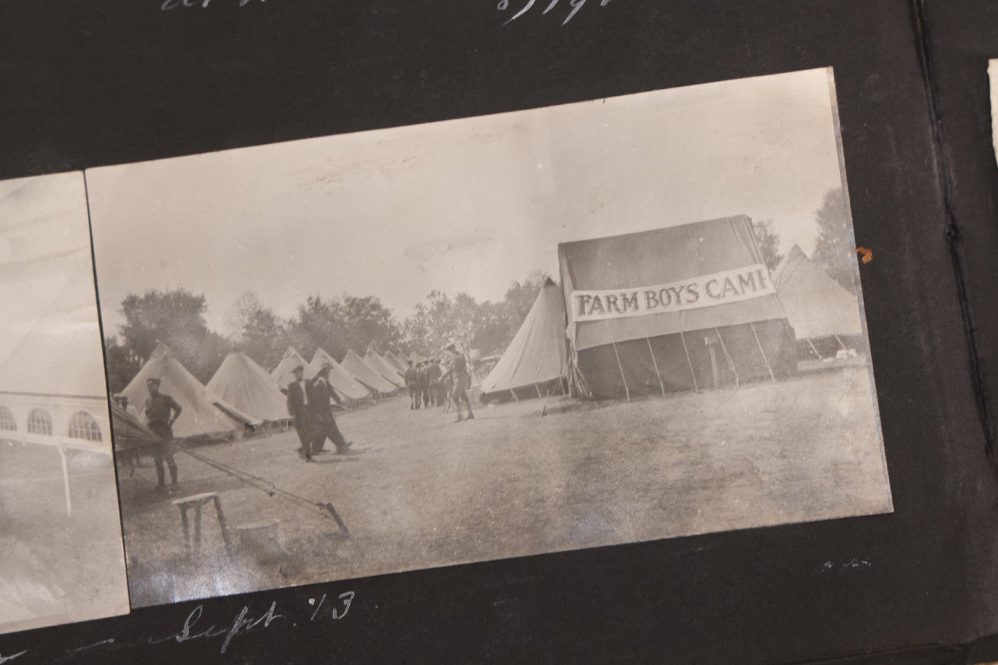 Lot 006 - Important Antique Snapshot Photo Album With 500+ Photographs Depicting American Life Leading Up To World War I, Ohio State University 1913, Great Flood Of 1913, Camp Taliaferro Flight Training, And European Service 1918
