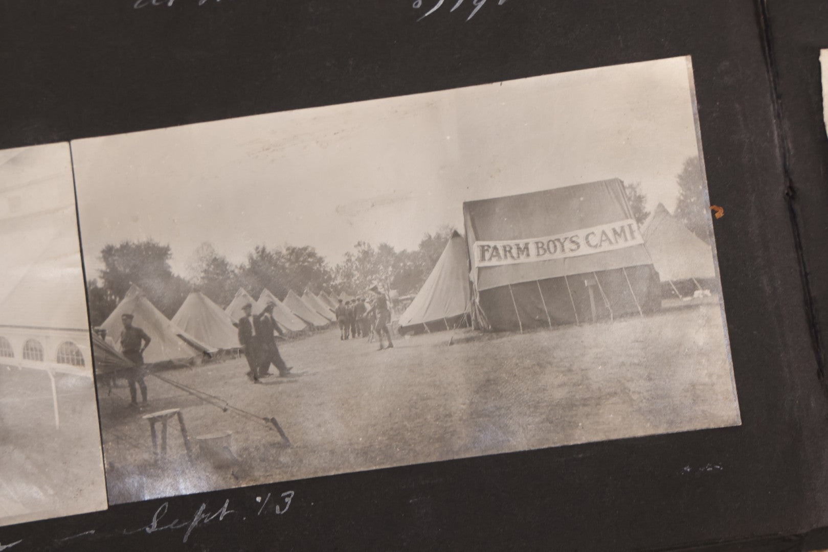 Lot 006 - Important Antique Snapshot Photo Album With 500+ Photographs Depicting American Life Leading Up To World War I, Ohio State University 1913, Great Flood Of 1913, Camp Taliaferro Flight Training, And European Service 1918