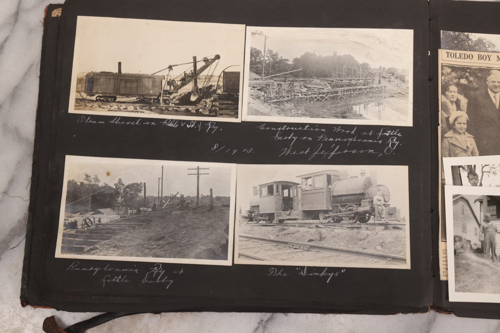 Lot 006 - Important Antique Snapshot Photo Album With 500+ Photographs Depicting American Life Leading Up To World War I, Ohio State University 1913, Great Flood Of 1913, Camp Taliaferro Flight Training, And European Service 1918