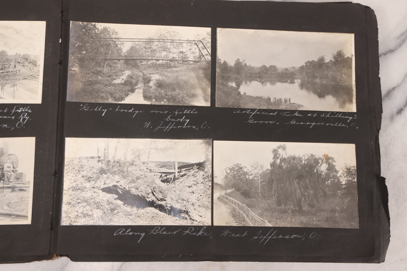 Lot 006 - Important Antique Snapshot Photo Album With 500+ Photographs Depicting American Life Leading Up To World War I, Ohio State University 1913, Great Flood Of 1913, Camp Taliaferro Flight Training, And European Service 1918