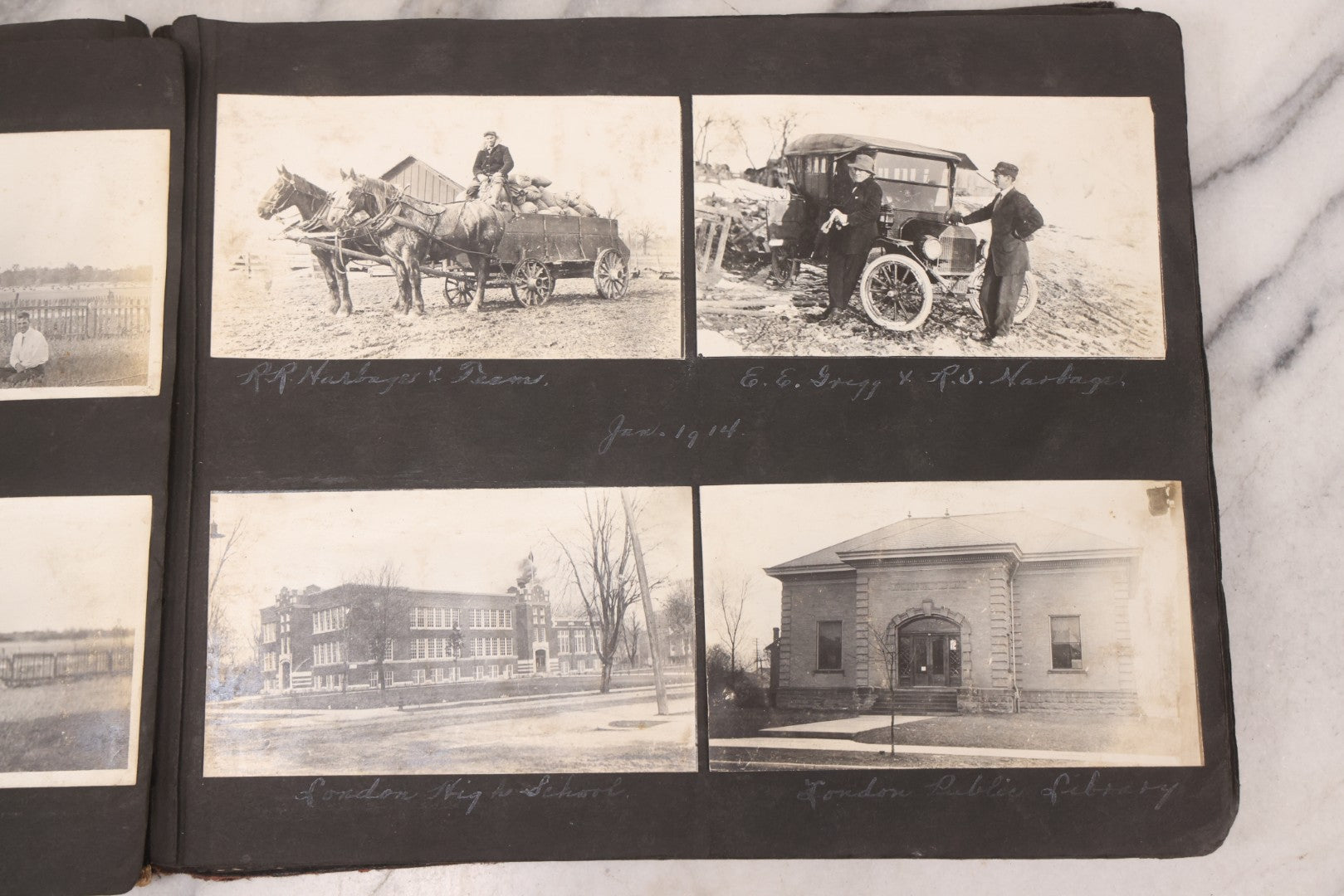 Lot 006 - Important Antique Snapshot Photo Album With 500+ Photographs Depicting American Life Leading Up To World War I, Ohio State University 1913, Great Flood Of 1913, Camp Taliaferro Flight Training, And European Service 1918