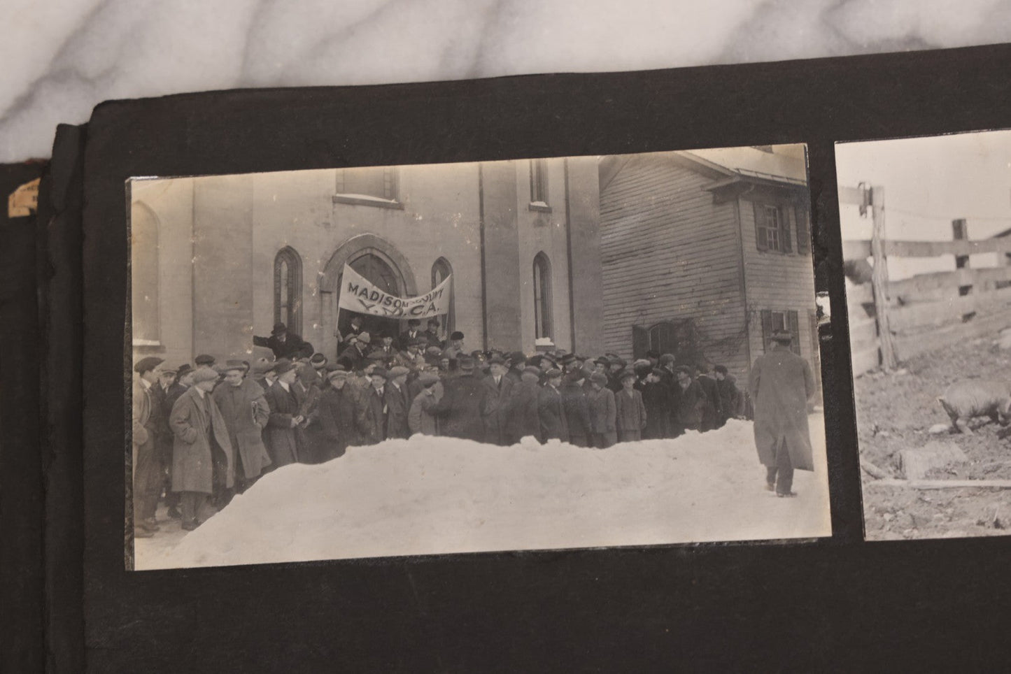 Lot 006 - Important Antique Snapshot Photo Album With 500+ Photographs Depicting American Life Leading Up To World War I, Ohio State University 1913, Great Flood Of 1913, Camp Taliaferro Flight Training, And European Service 1918