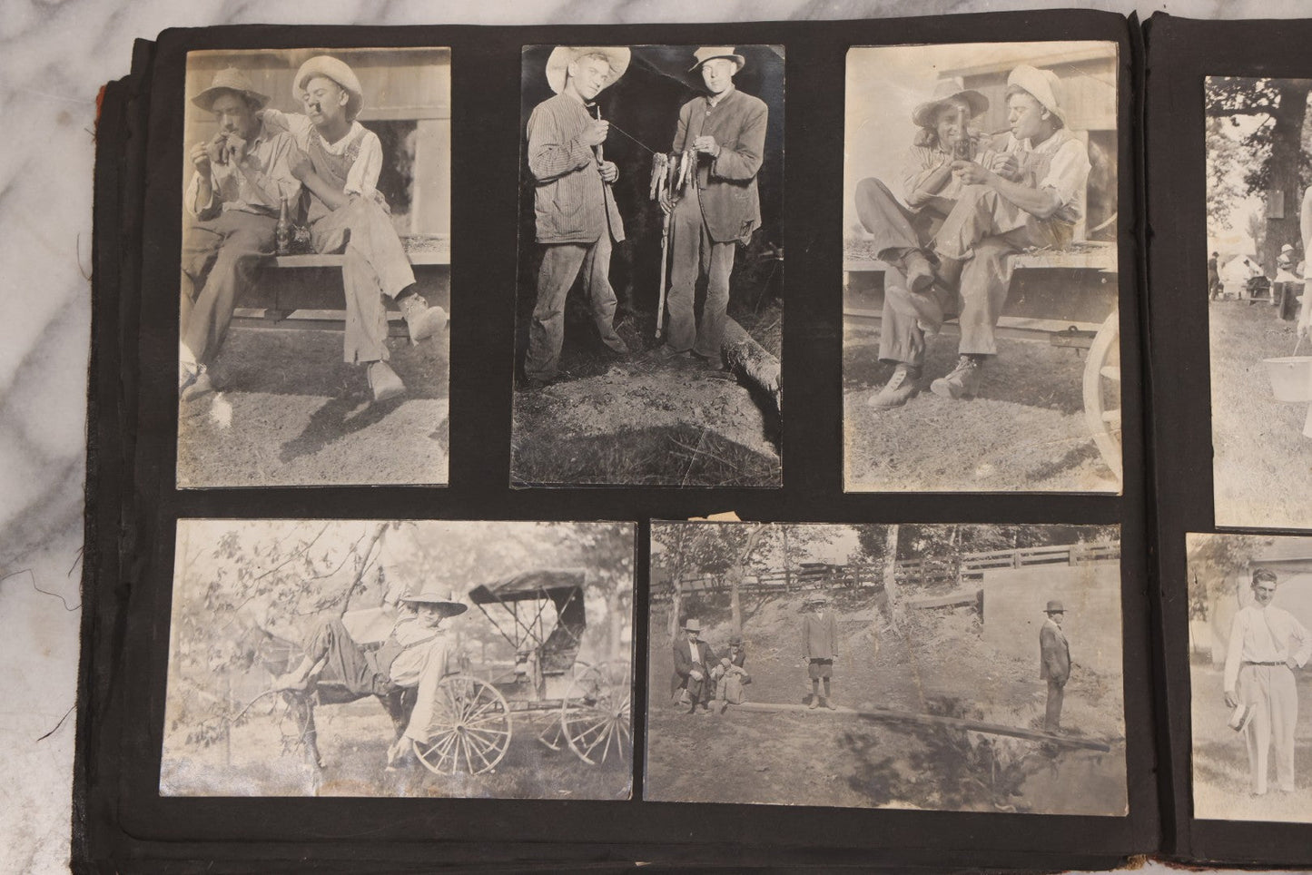 Lot 006 - Important Antique Snapshot Photo Album With 500+ Photographs Depicting American Life Leading Up To World War I, Ohio State University 1913, Great Flood Of 1913, Camp Taliaferro Flight Training, And European Service 1918