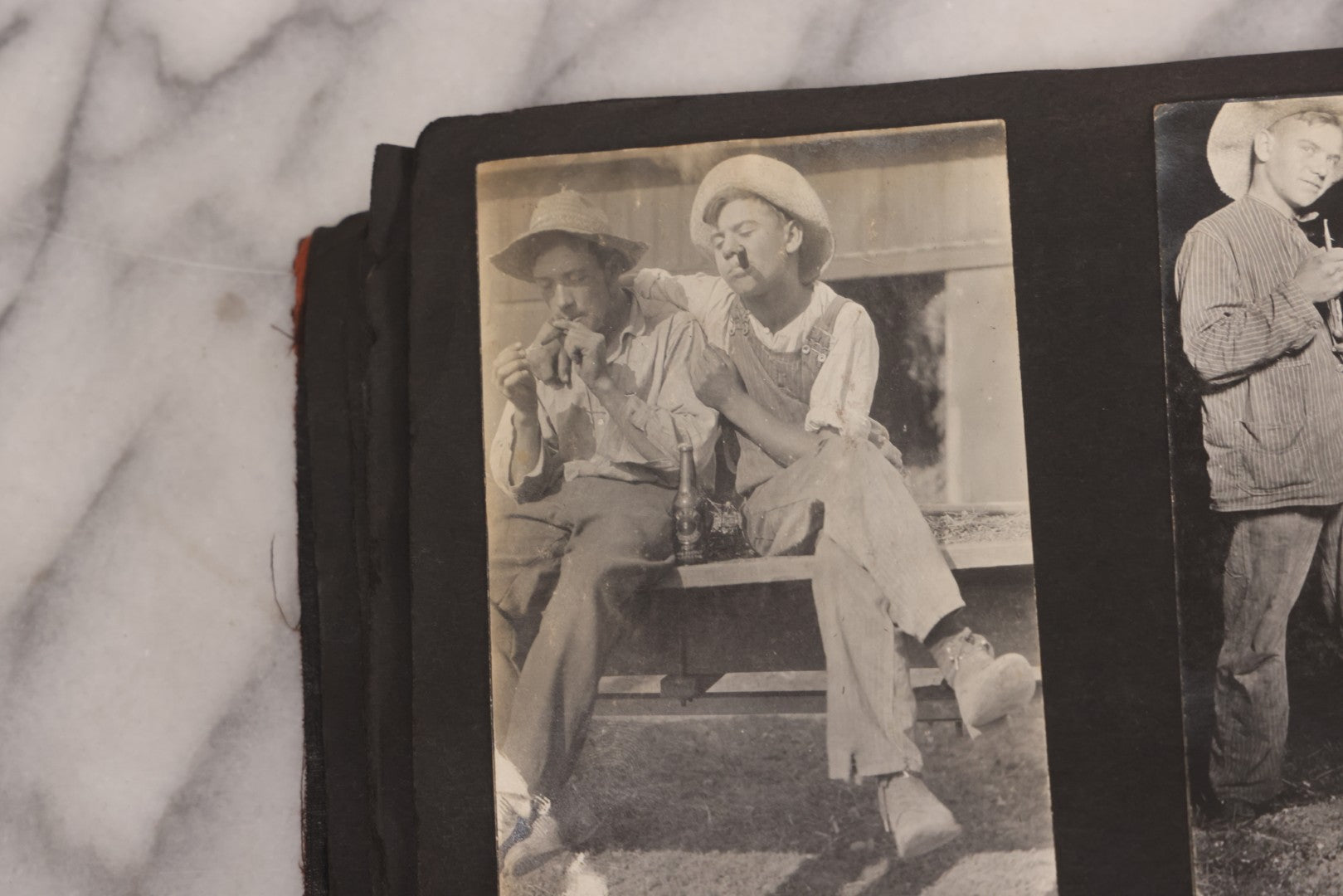 Lot 006 - Important Antique Snapshot Photo Album With 500+ Photographs Depicting American Life Leading Up To World War I, Ohio State University 1913, Great Flood Of 1913, Camp Taliaferro Flight Training, And European Service 1918