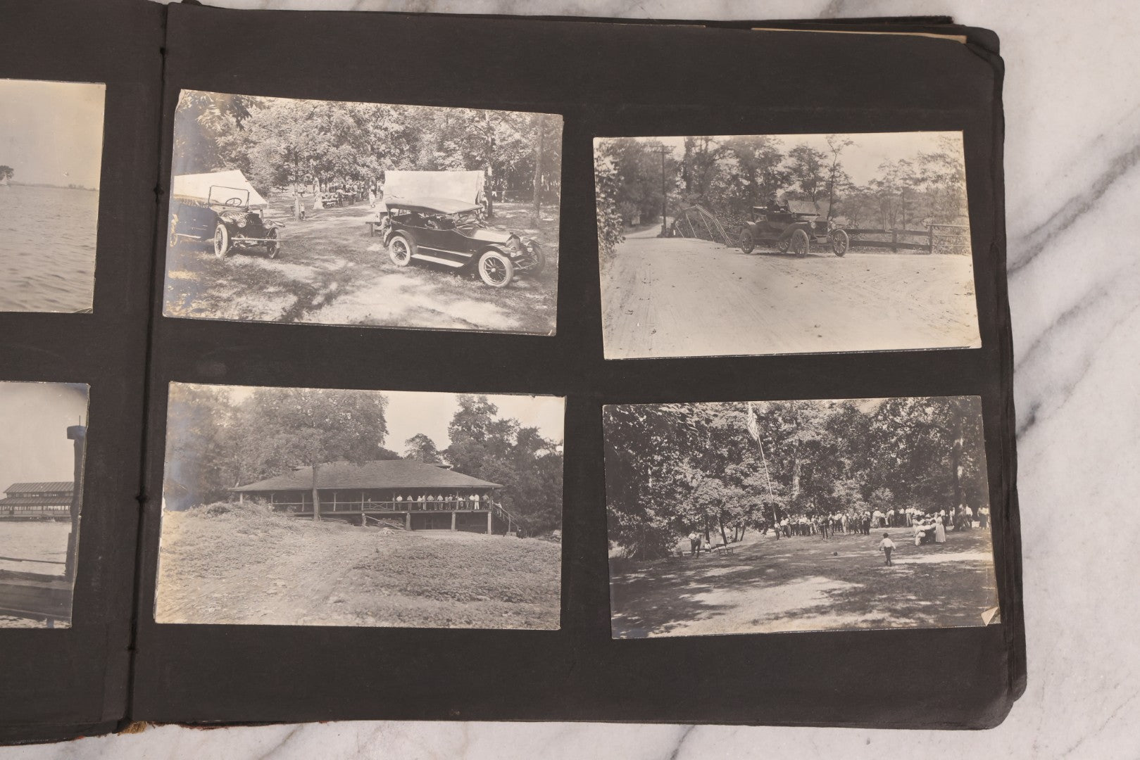 Lot 006 - Important Antique Snapshot Photo Album With 500+ Photographs Depicting American Life Leading Up To World War I, Ohio State University 1913, Great Flood Of 1913, Camp Taliaferro Flight Training, And European Service 1918