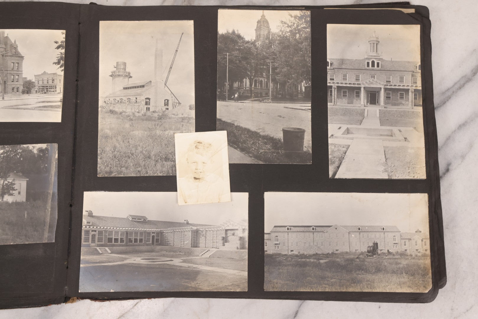 Lot 006 - Important Antique Snapshot Photo Album With 500+ Photographs Depicting American Life Leading Up To World War I, Ohio State University 1913, Great Flood Of 1913, Camp Taliaferro Flight Training, And European Service 1918