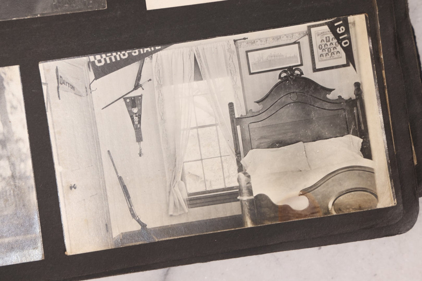 Lot 006 - Important Antique Snapshot Photo Album With 500+ Photographs Depicting American Life Leading Up To World War I, Ohio State University 1913, Great Flood Of 1913, Camp Taliaferro Flight Training, And European Service 1918