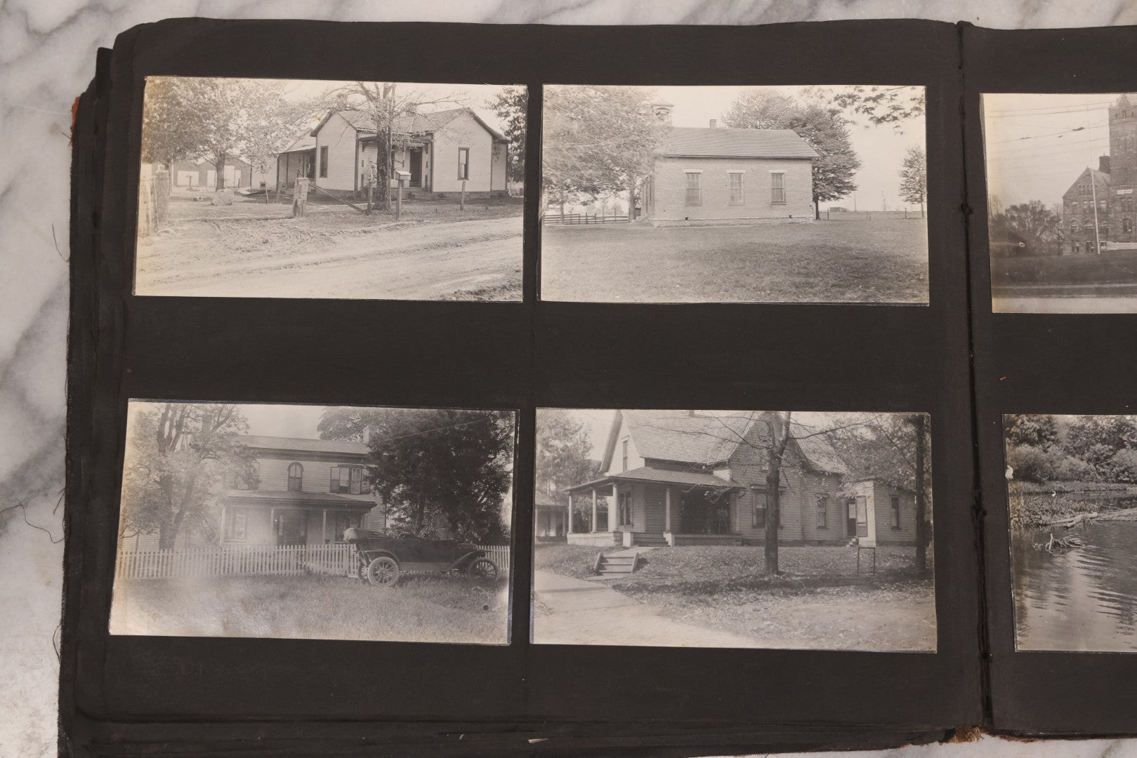 Lot 006 - Important Antique Snapshot Photo Album With 500+ Photographs Depicting American Life Leading Up To World War I, Ohio State University 1913, Great Flood Of 1913, Camp Taliaferro Flight Training, And European Service 1918