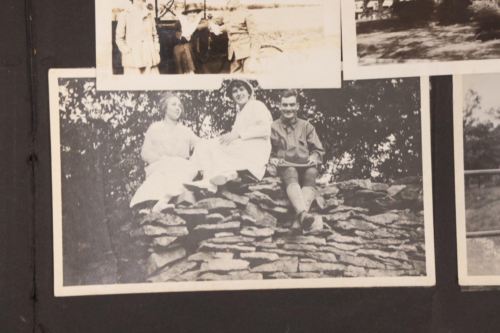 Lot 006 - Important Antique Snapshot Photo Album With 500+ Photographs Depicting American Life Leading Up To World War I, Ohio State University 1913, Great Flood Of 1913, Camp Taliaferro Flight Training, And European Service 1918