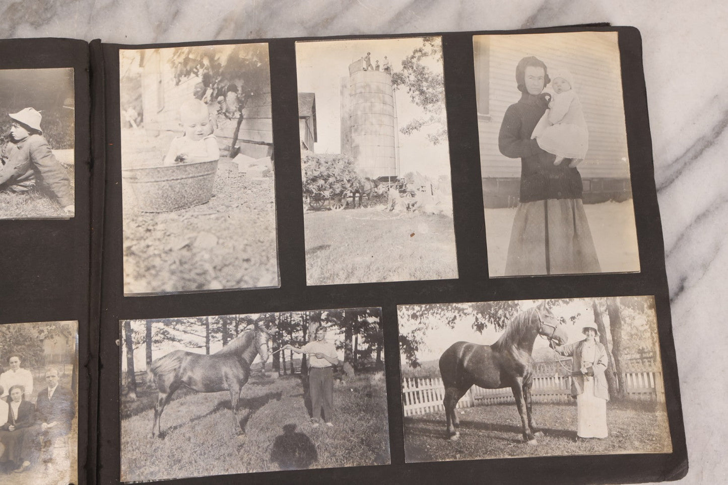 Lot 006 - Important Antique Snapshot Photo Album With 500+ Photographs Depicting American Life Leading Up To World War I, Ohio State University 1913, Great Flood Of 1913, Camp Taliaferro Flight Training, And European Service 1918