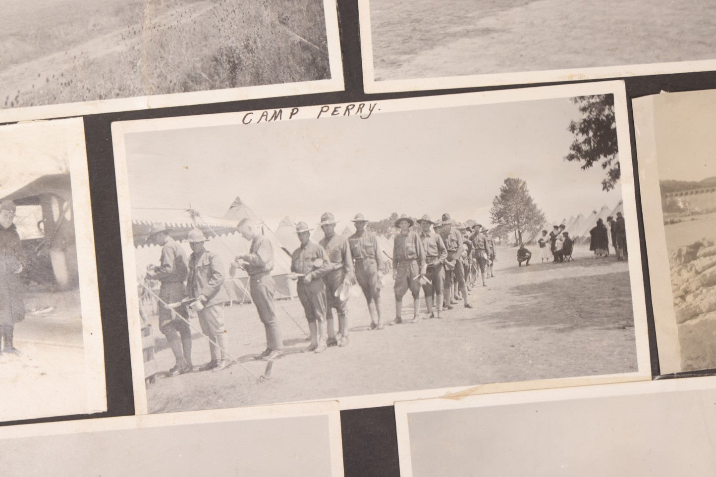 Lot 006 - Important Antique Snapshot Photo Album With 500+ Photographs Depicting American Life Leading Up To World War I, Ohio State University 1913, Great Flood Of 1913, Camp Taliaferro Flight Training, And European Service 1918