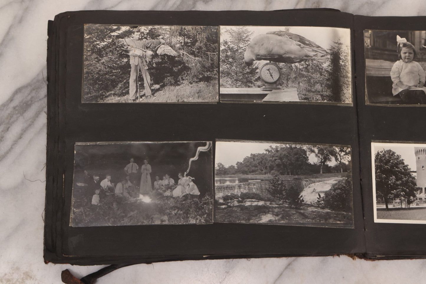 Lot 006 - Important Antique Snapshot Photo Album With 500+ Photographs Depicting American Life Leading Up To World War I, Ohio State University 1913, Great Flood Of 1913, Camp Taliaferro Flight Training, And European Service 1918