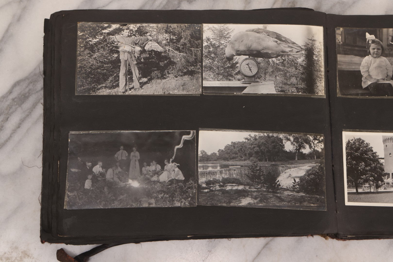 Lot 006 - Important Antique Snapshot Photo Album With 500+ Photographs Depicting American Life Leading Up To World War I, Ohio State University 1913, Great Flood Of 1913, Camp Taliaferro Flight Training, And European Service 1918