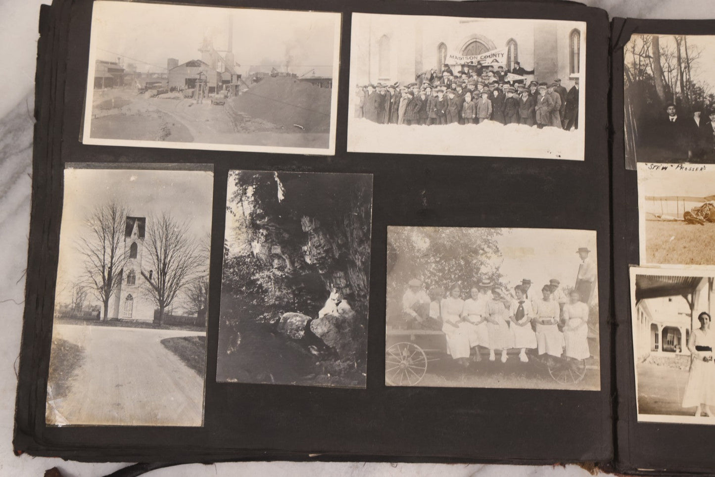 Lot 006 - Important Antique Snapshot Photo Album With 500+ Photographs Depicting American Life Leading Up To World War I, Ohio State University 1913, Great Flood Of 1913, Camp Taliaferro Flight Training, And European Service 1918