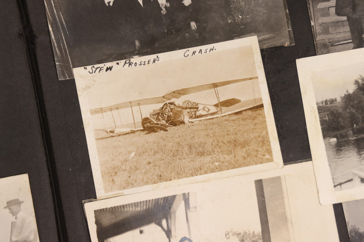 Lot 006 - Important Antique Snapshot Photo Album With 500+ Photographs Depicting American Life Leading Up To World War I, Ohio State University 1913, Great Flood Of 1913, Camp Taliaferro Flight Training, And European Service 1918