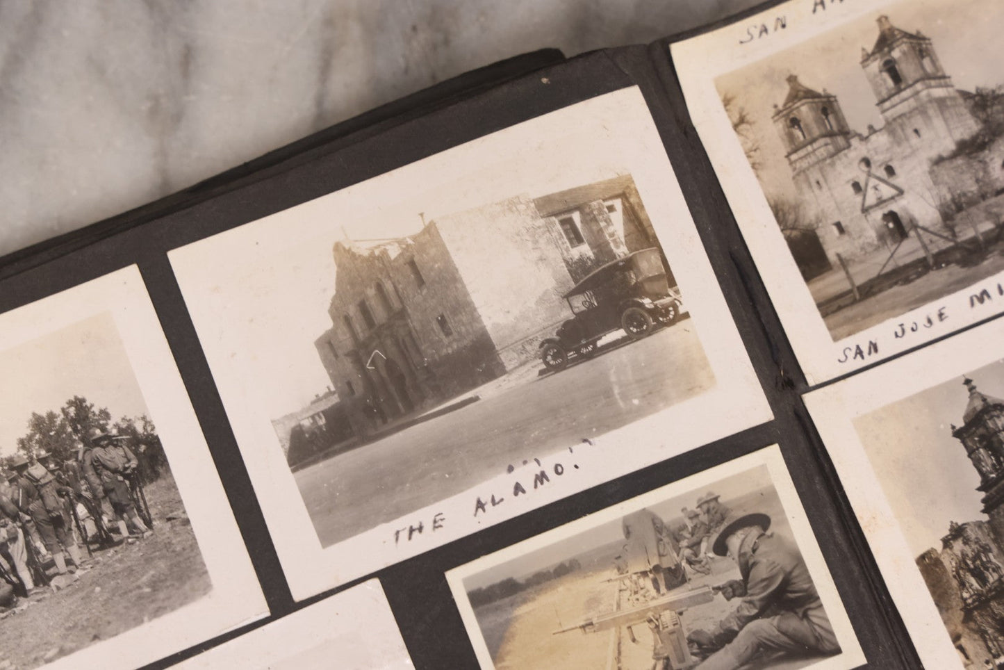 Lot 006 - Important Antique Snapshot Photo Album With 500+ Photographs Depicting American Life Leading Up To World War I, Ohio State University 1913, Great Flood Of 1913, Camp Taliaferro Flight Training, And European Service 1918