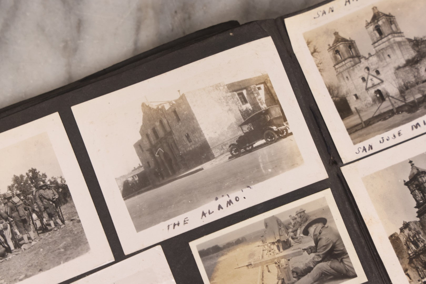 Lot 006 - Important Antique Snapshot Photo Album With 500+ Photographs Depicting American Life Leading Up To World War I, Ohio State University 1913, Great Flood Of 1913, Camp Taliaferro Flight Training, And European Service 1918