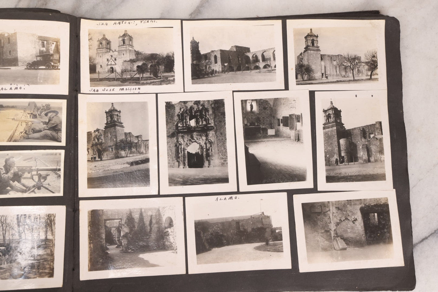 Lot 006 - Important Antique Snapshot Photo Album With 500+ Photographs Depicting American Life Leading Up To World War I, Ohio State University 1913, Great Flood Of 1913, Camp Taliaferro Flight Training, And European Service 1918