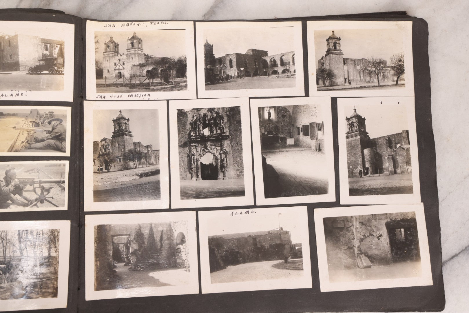 Lot 006 - Important Antique Snapshot Photo Album With 500+ Photographs Depicting American Life Leading Up To World War I, Ohio State University 1913, Great Flood Of 1913, Camp Taliaferro Flight Training, And European Service 1918