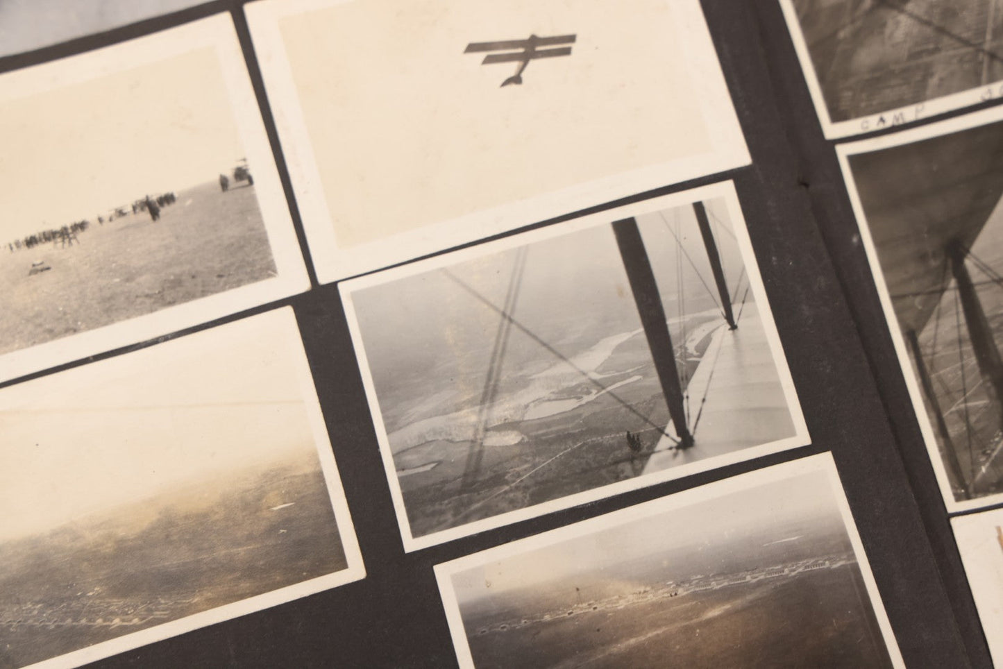 Lot 006 - Important Antique Snapshot Photo Album With 500+ Photographs Depicting American Life Leading Up To World War I, Ohio State University 1913, Great Flood Of 1913, Camp Taliaferro Flight Training, And European Service 1918