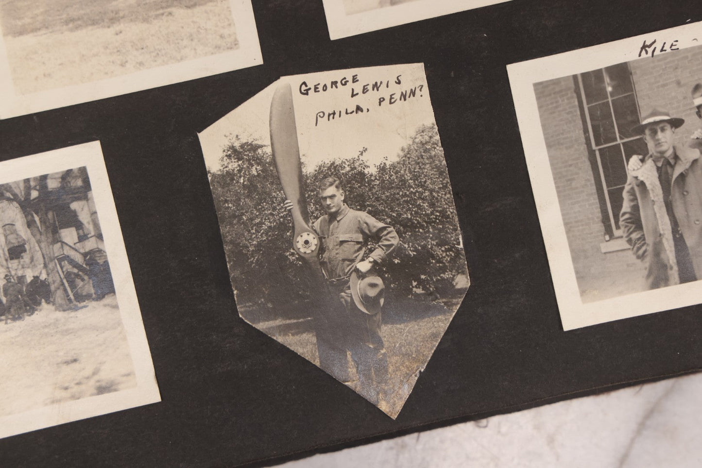 Lot 006 - Important Antique Snapshot Photo Album With 500+ Photographs Depicting American Life Leading Up To World War I, Ohio State University 1913, Great Flood Of 1913, Camp Taliaferro Flight Training, And European Service 1918