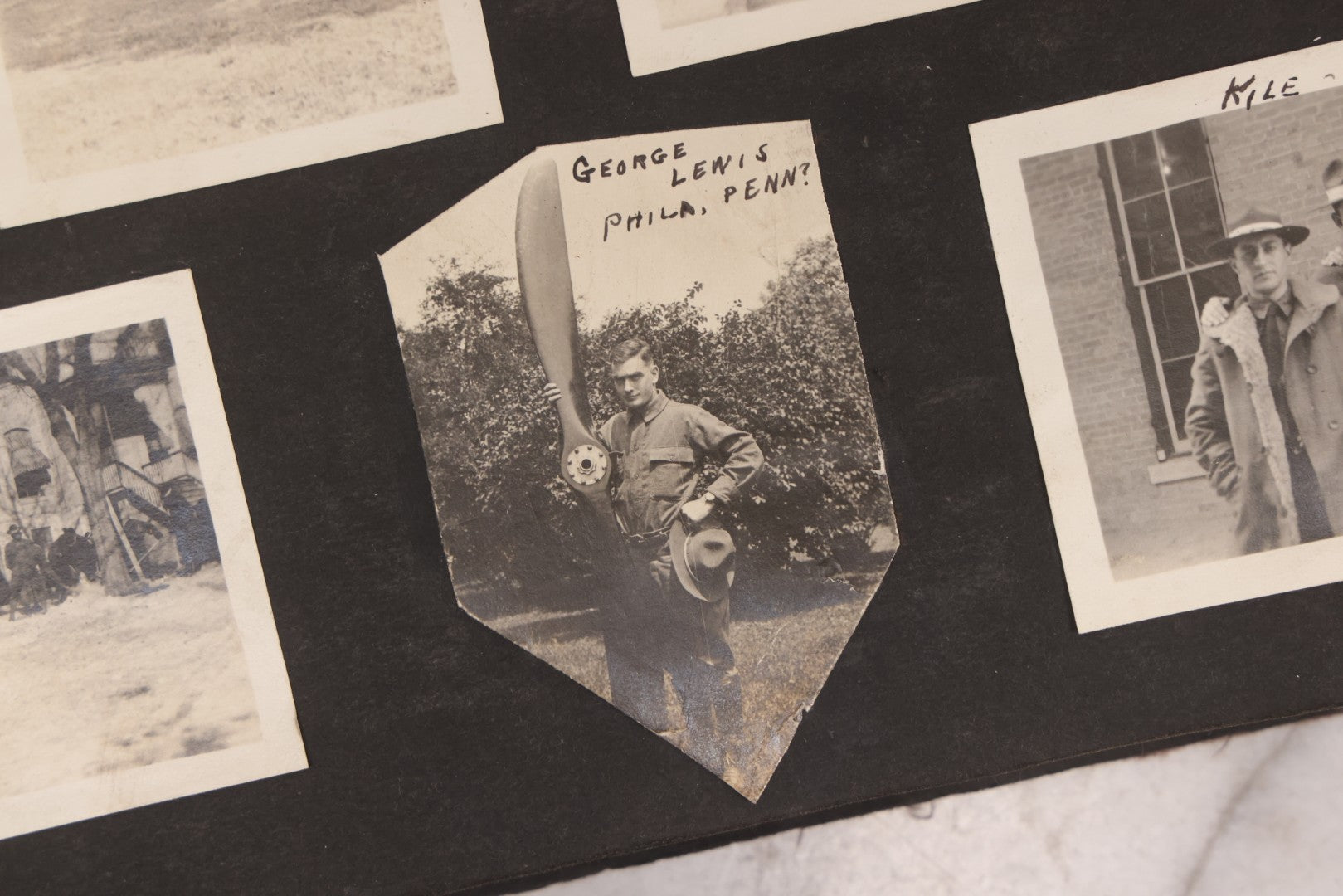 Lot 006 - Important Antique Snapshot Photo Album With 500+ Photographs Depicting American Life Leading Up To World War I, Ohio State University 1913, Great Flood Of 1913, Camp Taliaferro Flight Training, And European Service 1918