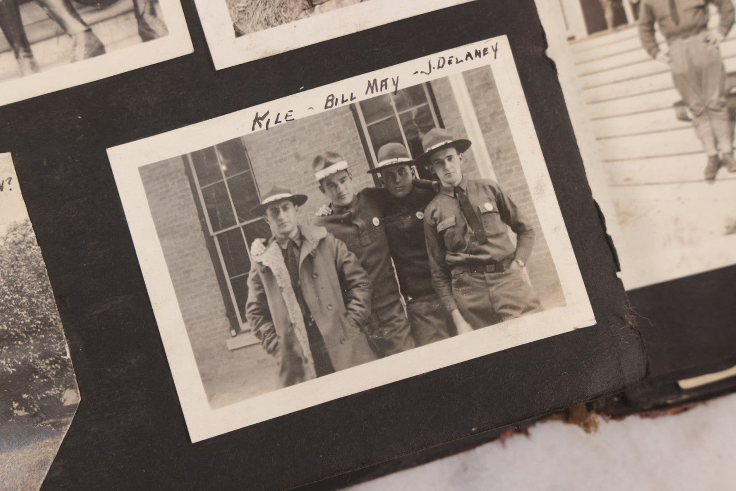 Lot 006 - Important Antique Snapshot Photo Album With 500+ Photographs Depicting American Life Leading Up To World War I, Ohio State University 1913, Great Flood Of 1913, Camp Taliaferro Flight Training, And European Service 1918