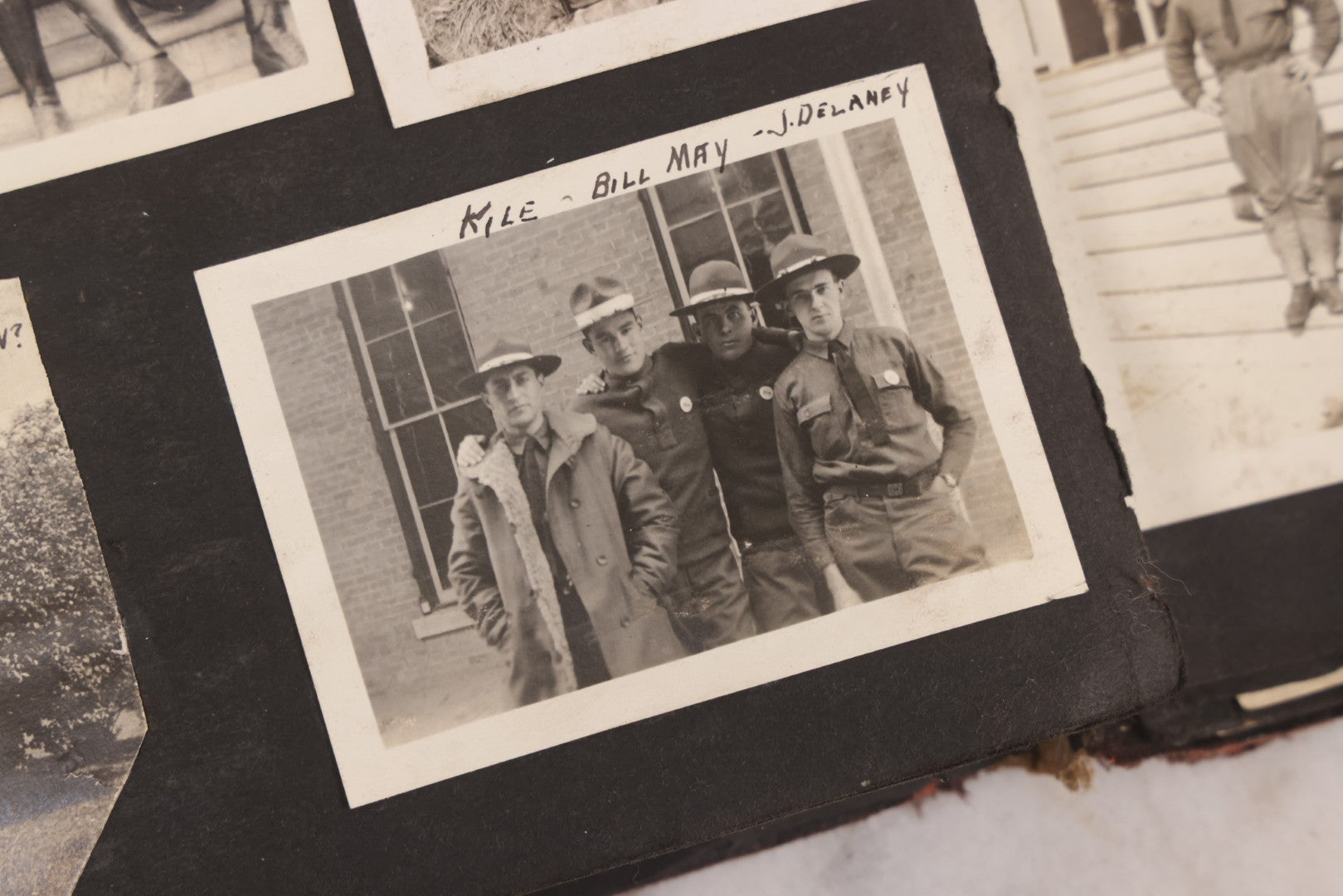Lot 006 - Important Antique Snapshot Photo Album With 500+ Photographs Depicting American Life Leading Up To World War I, Ohio State University 1913, Great Flood Of 1913, Camp Taliaferro Flight Training, And European Service 1918