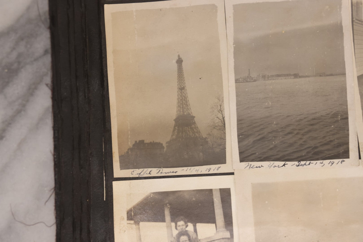 Lot 006 - Important Antique Snapshot Photo Album With 500+ Photographs Depicting American Life Leading Up To World War I, Ohio State University 1913, Great Flood Of 1913, Camp Taliaferro Flight Training, And European Service 1918