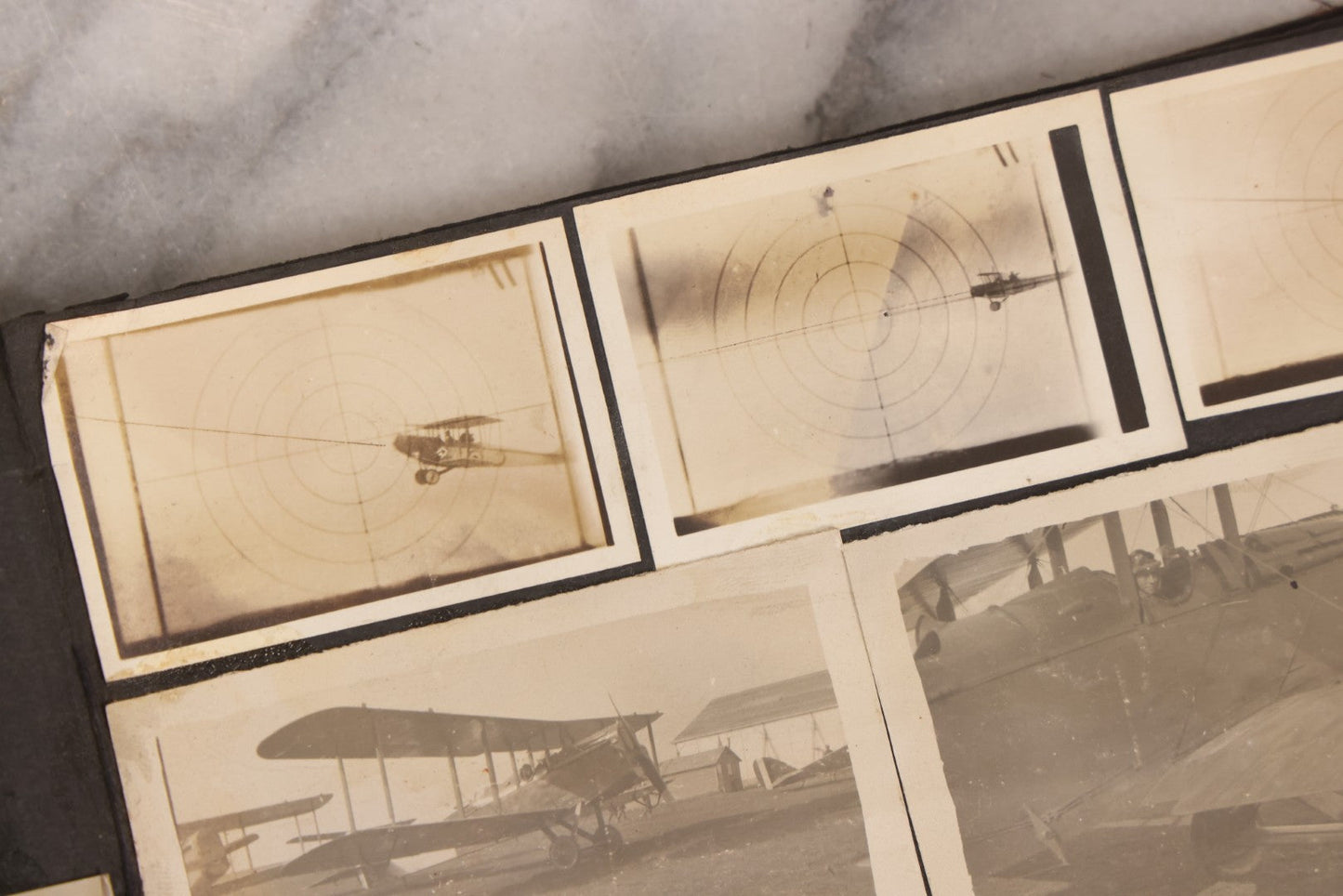 Lot 006 - Important Antique Snapshot Photo Album With 500+ Photographs Depicting American Life Leading Up To World War I, Ohio State University 1913, Great Flood Of 1913, Camp Taliaferro Flight Training, And European Service 1918