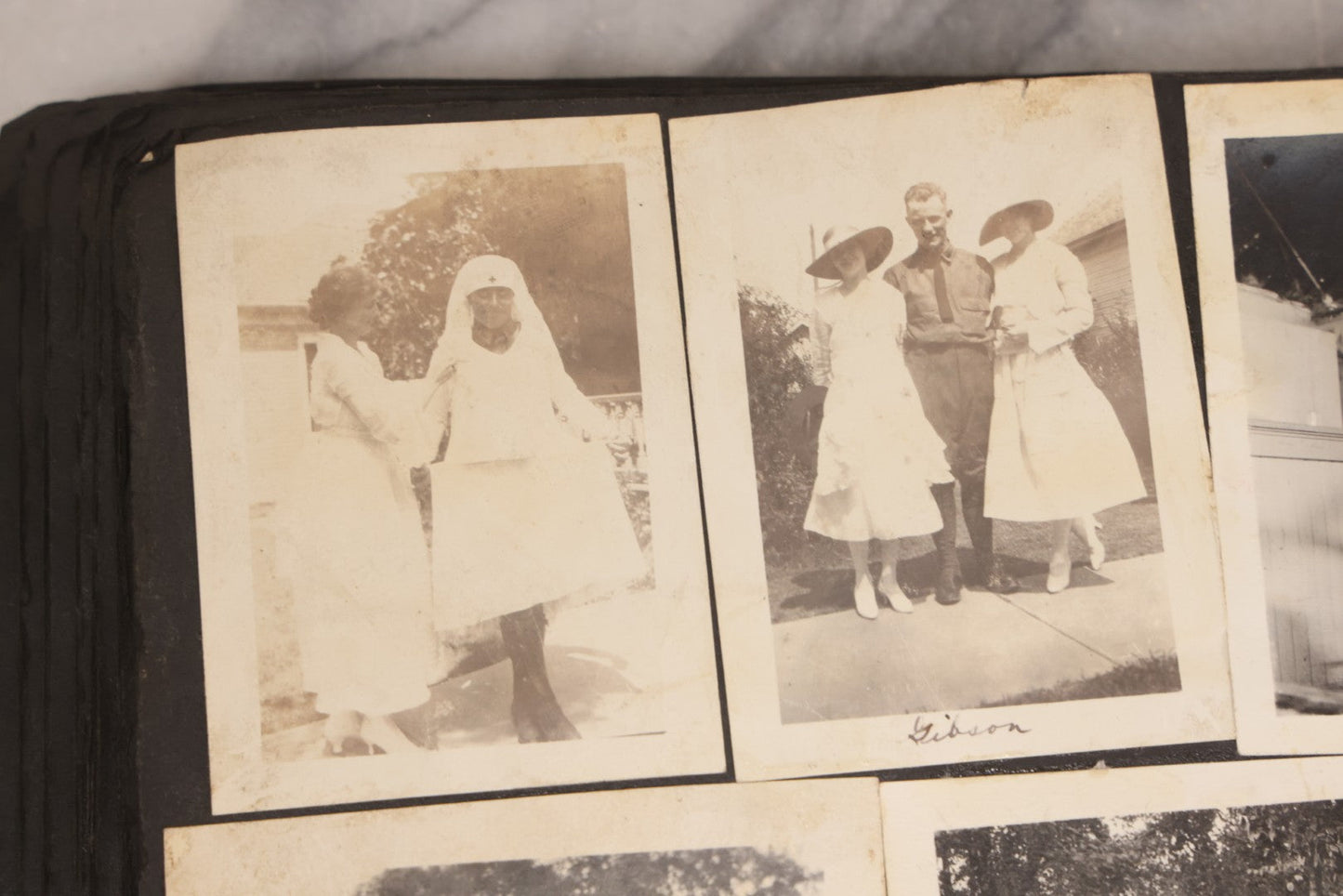 Lot 006 - Important Antique Snapshot Photo Album With 500+ Photographs Depicting American Life Leading Up To World War I, Ohio State University 1913, Great Flood Of 1913, Camp Taliaferro Flight Training, And European Service 1918
