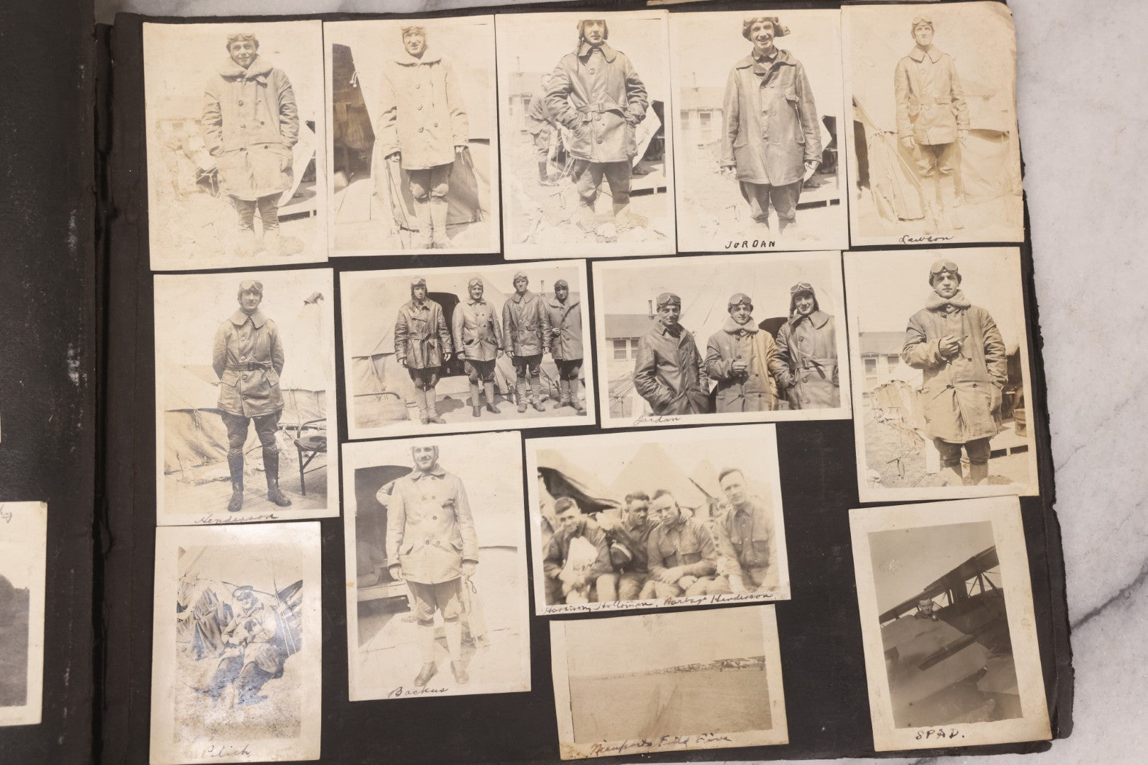 Lot 006 - Important Antique Snapshot Photo Album With 500+ Photographs Depicting American Life Leading Up To World War I, Ohio State University 1913, Great Flood Of 1913, Camp Taliaferro Flight Training, And European Service 1918