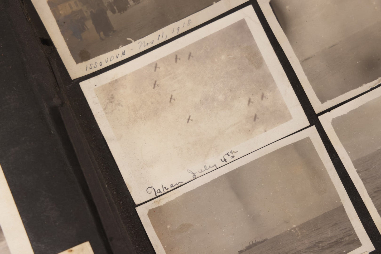 Lot 006 - Important Antique Snapshot Photo Album With 500+ Photographs Depicting American Life Leading Up To World War I, Ohio State University 1913, Great Flood Of 1913, Camp Taliaferro Flight Training, And European Service 1918