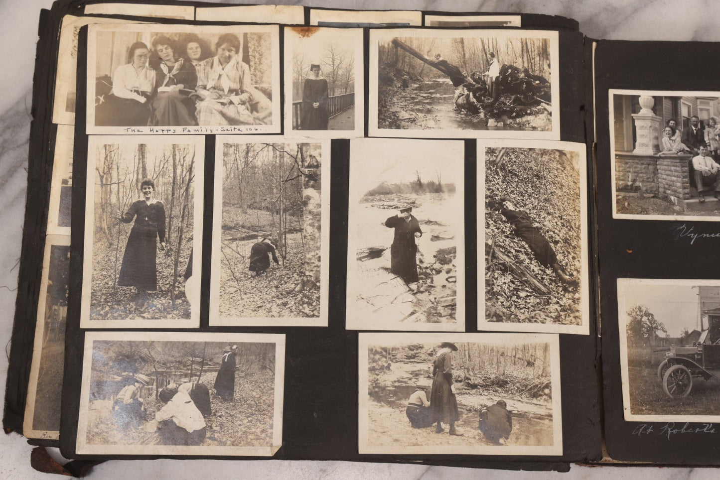 Lot 006 - Important Antique Snapshot Photo Album With 500+ Photographs Depicting American Life Leading Up To World War I, Ohio State University 1913, Great Flood Of 1913, Camp Taliaferro Flight Training, And European Service 1918