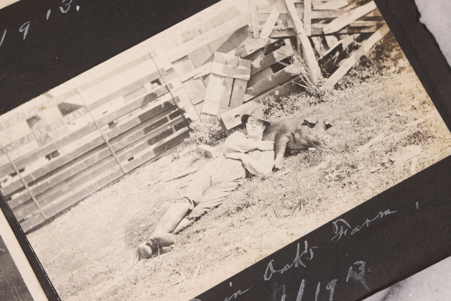 Lot 006 - Important Antique Snapshot Photo Album With 500+ Photographs Depicting American Life Leading Up To World War I, Ohio State University 1913, Great Flood Of 1913, Camp Taliaferro Flight Training, And European Service 1918