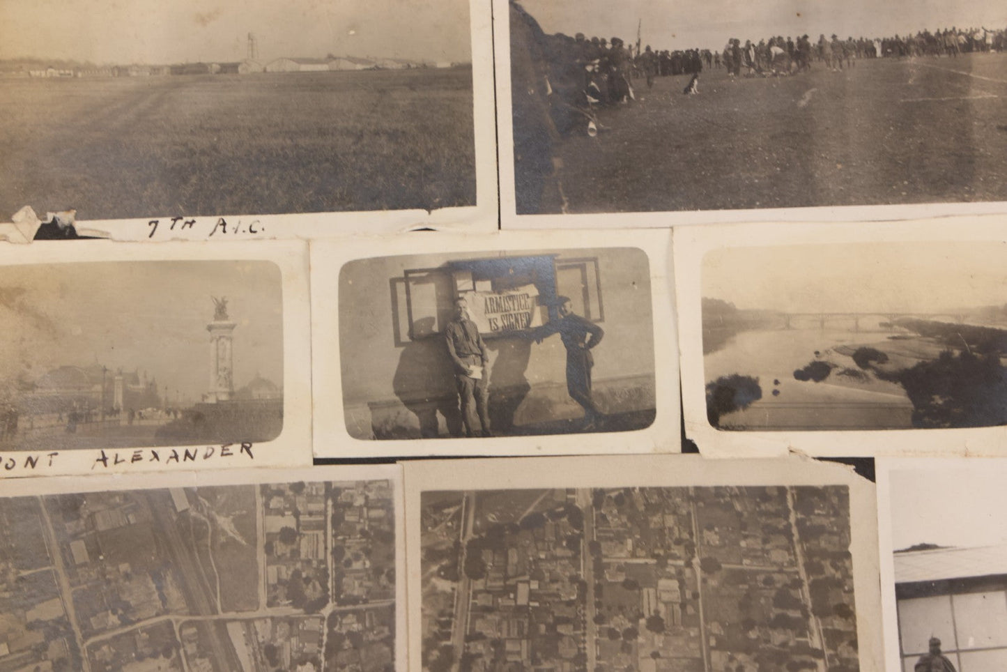 Lot 006 - Important Antique Snapshot Photo Album With 500+ Photographs Depicting American Life Leading Up To World War I, Ohio State University 1913, Great Flood Of 1913, Camp Taliaferro Flight Training, And European Service 1918