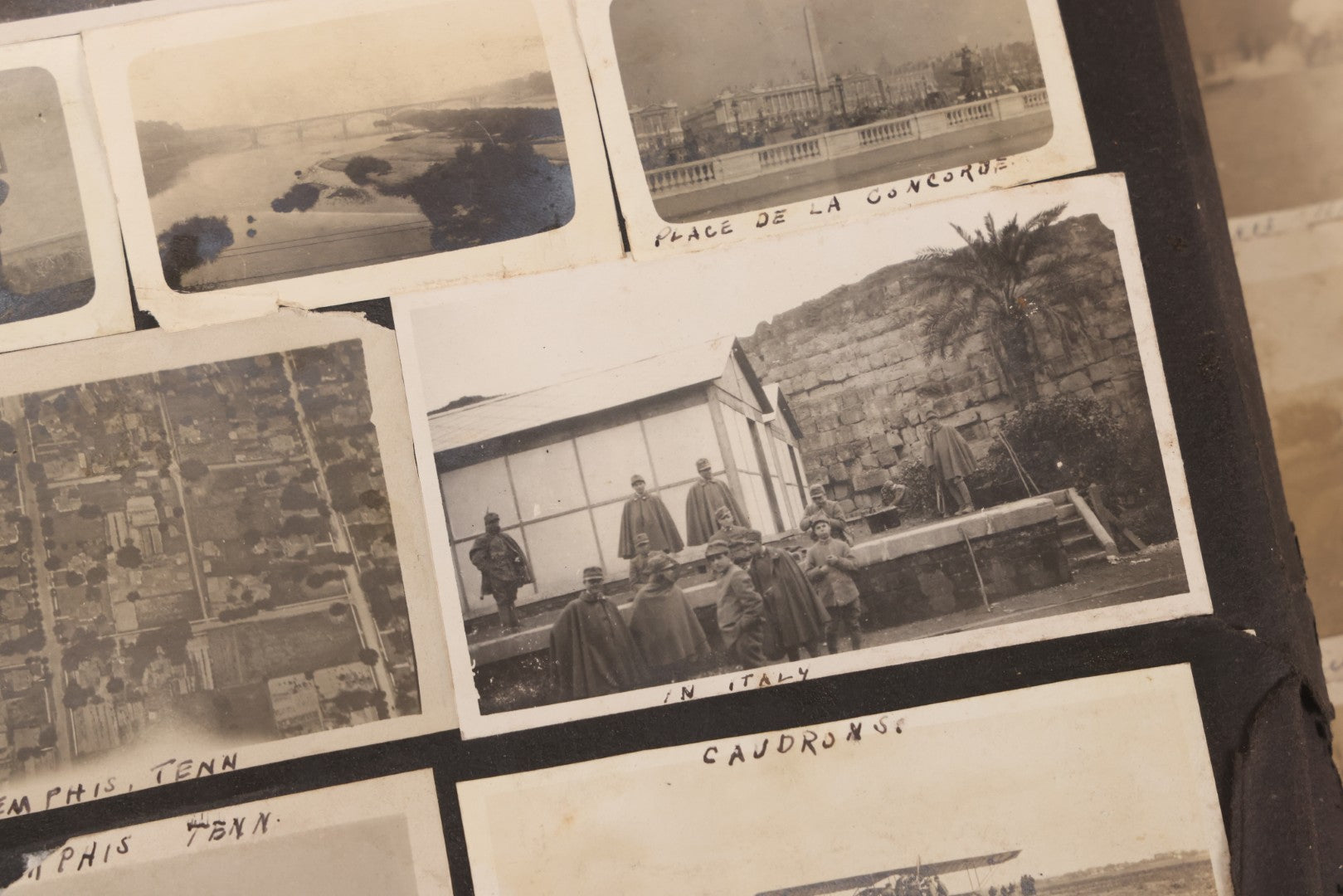 Lot 006 - Important Antique Snapshot Photo Album With 500+ Photographs Depicting American Life Leading Up To World War I, Ohio State University 1913, Great Flood Of 1913, Camp Taliaferro Flight Training, And European Service 1918