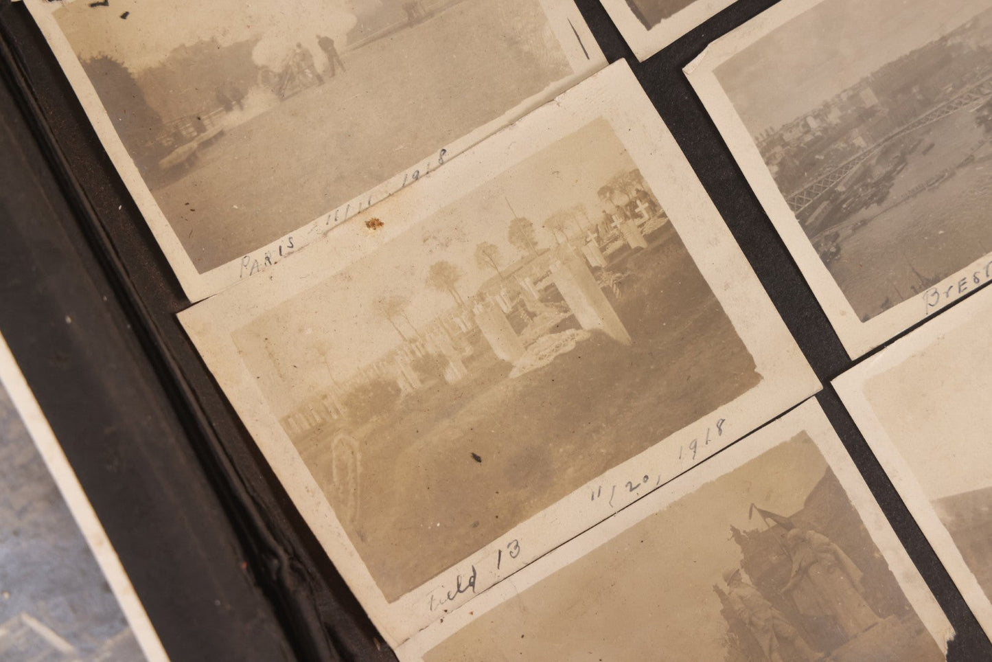 Lot 006 - Important Antique Snapshot Photo Album With 500+ Photographs Depicting American Life Leading Up To World War I, Ohio State University 1913, Great Flood Of 1913, Camp Taliaferro Flight Training, And European Service 1918