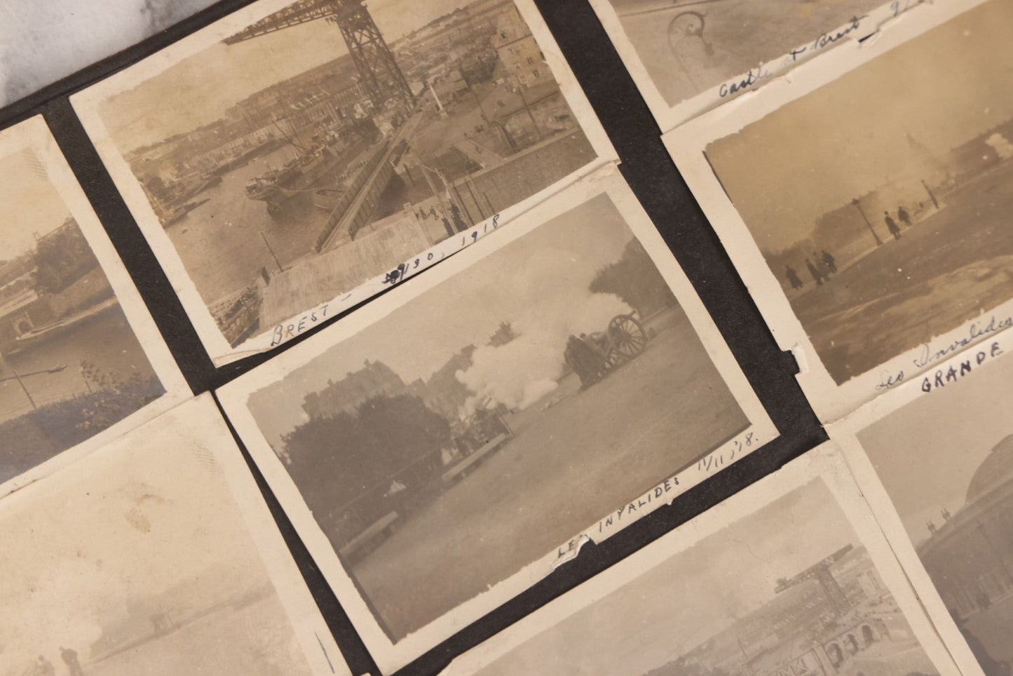 Lot 006 - Important Antique Snapshot Photo Album With 500+ Photographs Depicting American Life Leading Up To World War I, Ohio State University 1913, Great Flood Of 1913, Camp Taliaferro Flight Training, And European Service 1918