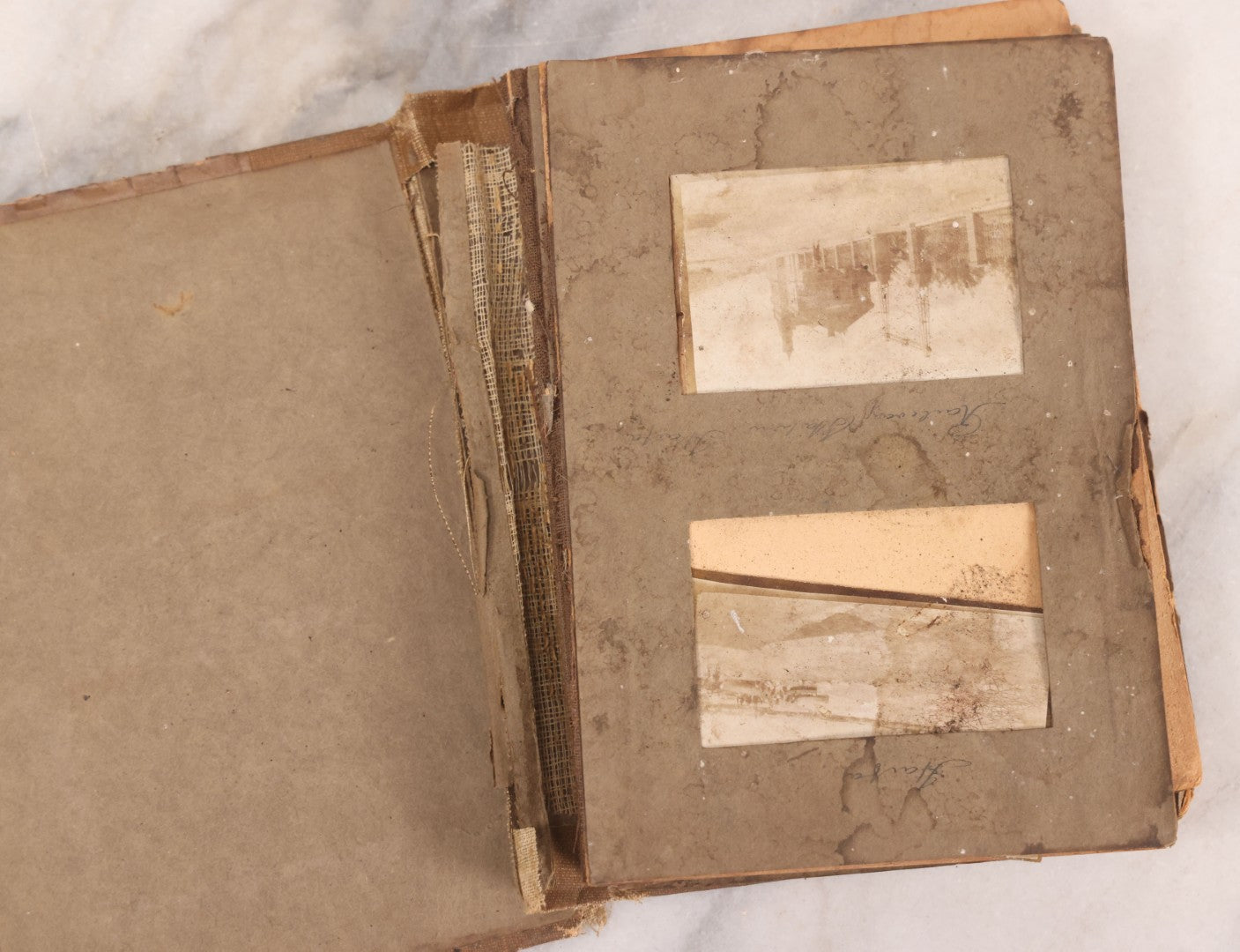 Lot 007 - Antique Early Twentieth Century Photo Album Depicting Middle East And Holy Land Military Scenes, Likely World War I Sinai And Palestine Campaign, Including Gaza, Lebanon, Jordan Valley, Suez Canal, British Destroyers, And Prisoners