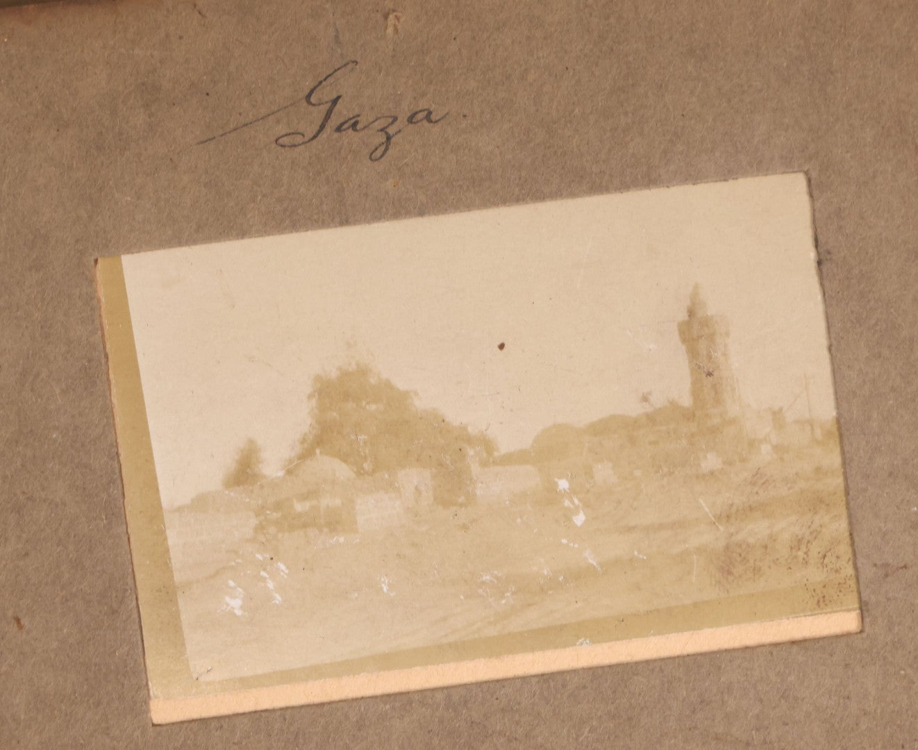 Lot 007 - Antique Early Twentieth Century Photo Album Depicting Middle East And Holy Land Military Scenes, Likely World War I Sinai And Palestine Campaign, Including Gaza, Lebanon, Jordan Valley, Suez Canal, British Destroyers, And Prisoners