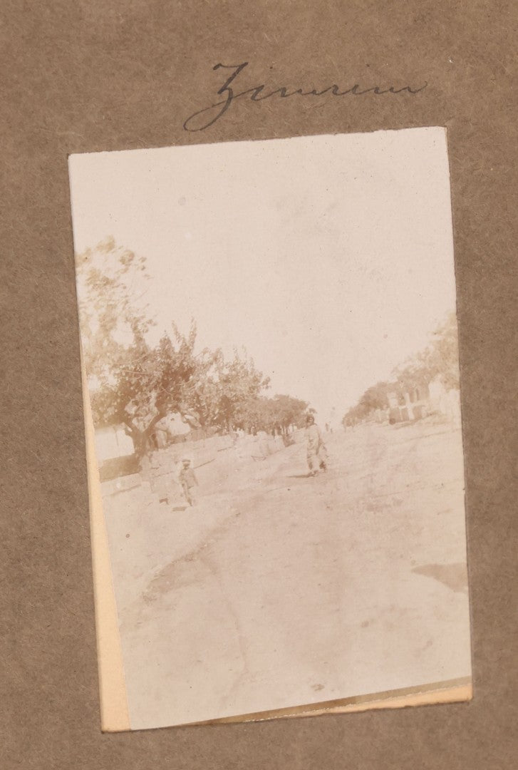 Lot 007 - Antique Early Twentieth Century Photo Album Depicting Middle East And Holy Land Military Scenes, Likely World War I Sinai And Palestine Campaign, Including Gaza, Lebanon, Jordan Valley, Suez Canal, British Destroyers, And Prisoners