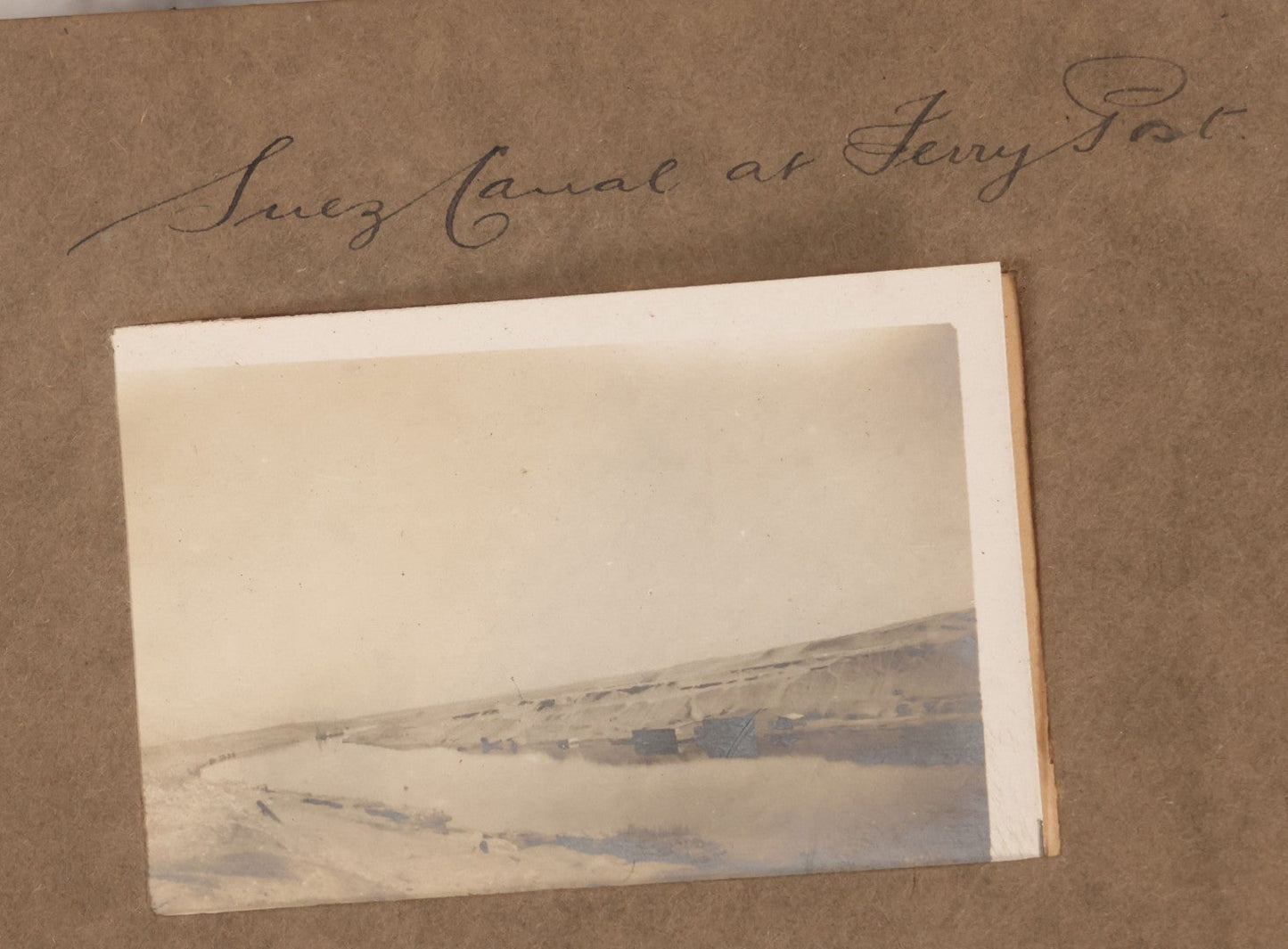 Lot 007 - Antique Early Twentieth Century Photo Album Depicting Middle East And Holy Land Military Scenes, Likely World War I Sinai And Palestine Campaign, Including Gaza, Lebanon, Jordan Valley, Suez Canal, British Destroyers, And Prisoners