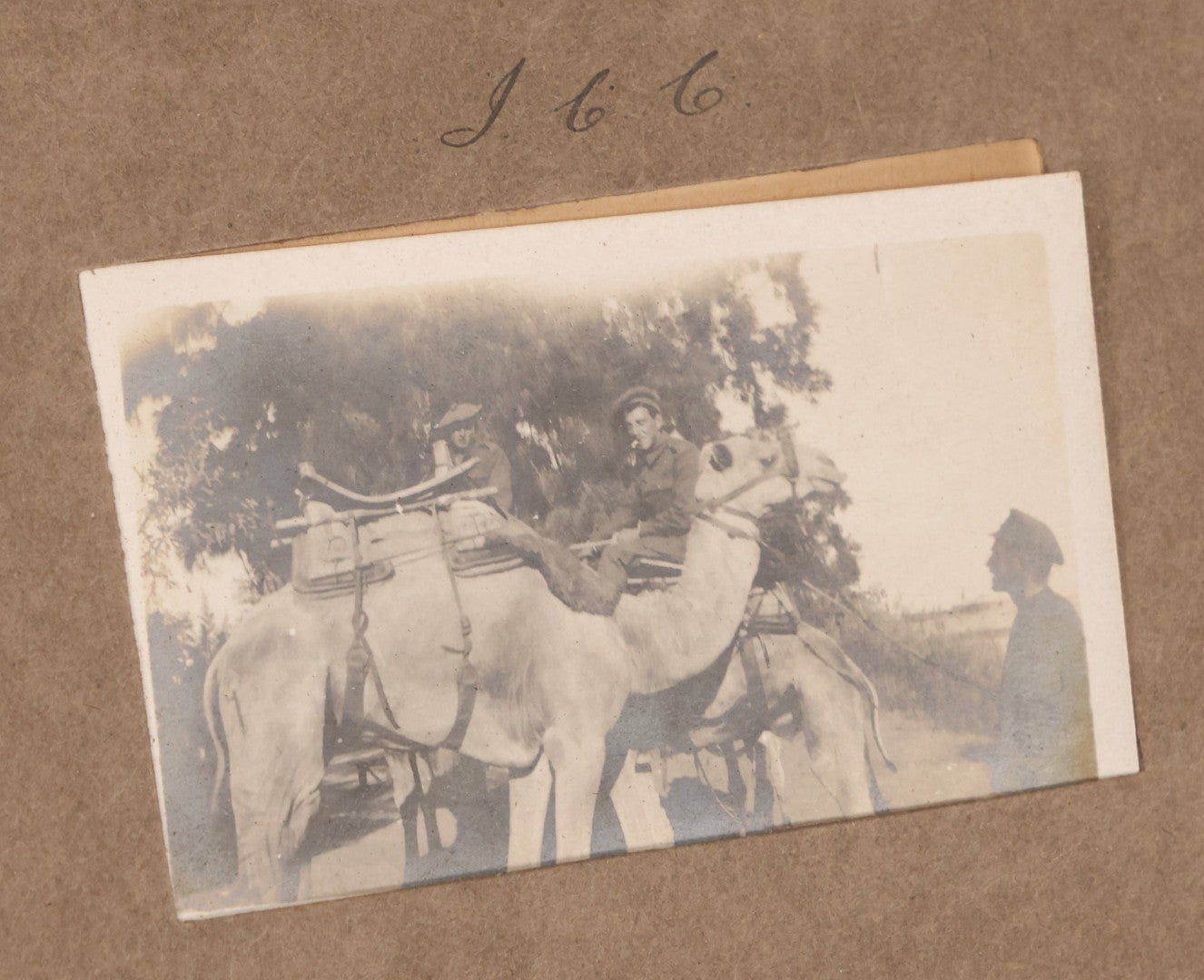 Lot 007 - Antique Early Twentieth Century Photo Album Depicting Middle East And Holy Land Military Scenes, Likely World War I Sinai And Palestine Campaign, Including Gaza, Lebanon, Jordan Valley, Suez Canal, British Destroyers, And Prisoners