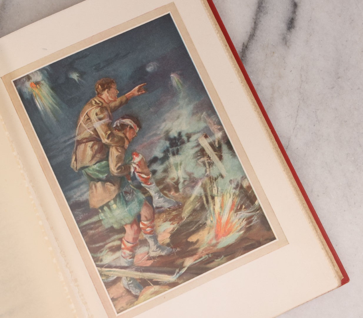 Lot 008 - "Rhymes Of A Red Cross Man" Antique World War I Poetry Book By Robert W. Service, Illustrated By Charles L. Wrenn, Published By Barse & Hopkins, New York, Circa 1919