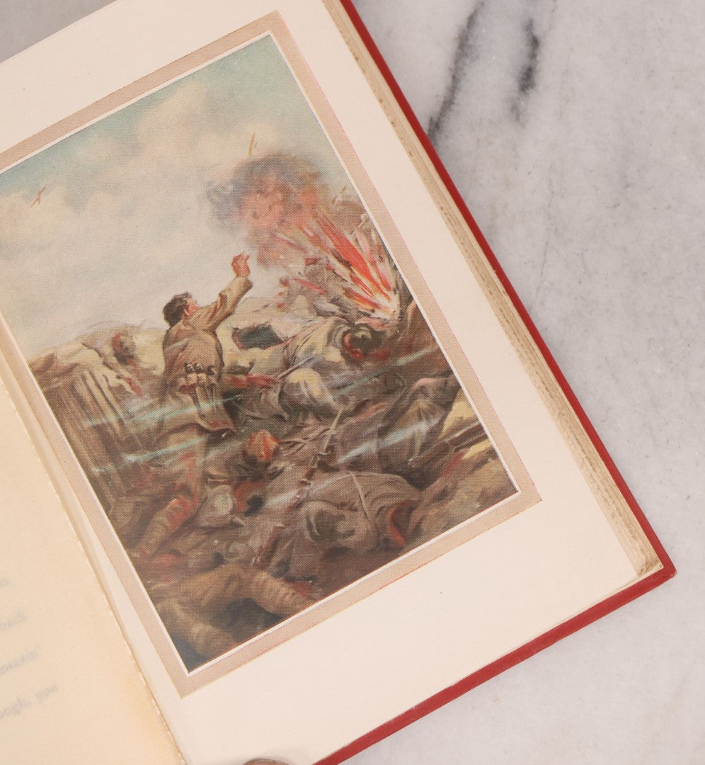 Lot 008 - "Rhymes Of A Red Cross Man" Antique World War I Poetry Book By Robert W. Service, Illustrated By Charles L. Wrenn, Published By Barse & Hopkins, New York, Circa 1919