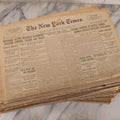 Lot 009 - Grouping Of Approximately 60 Antique New York Times Newspapers From 1914-1915 With Front Page World War I Headlines