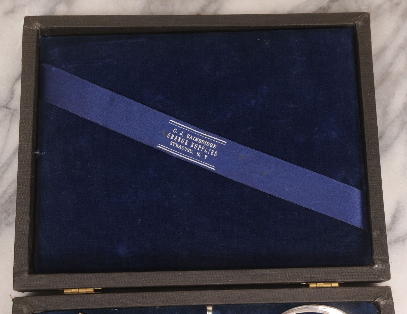 Lot 013 - Vintage Ceremonial Fraternal Grange Ornaments In Custom Case, Manufactured By C.J. Bainbridge Grange Supplies, Syracuse, New York