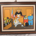 Lot 020 - Vintage Serigraph Print Titled "Here Comes The Judge" By Xavier Cugat (Spanish-American, 1898-1990), Framed, 31-1/4" x 25-1/4"
